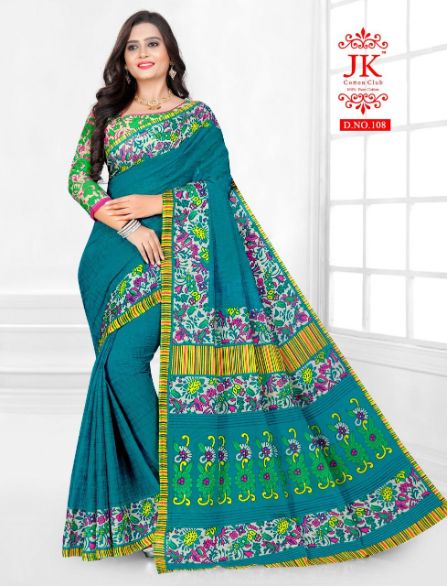 Jk Karishma 1 Casual Daily Wear Cotton Printed Latest Saree Collection